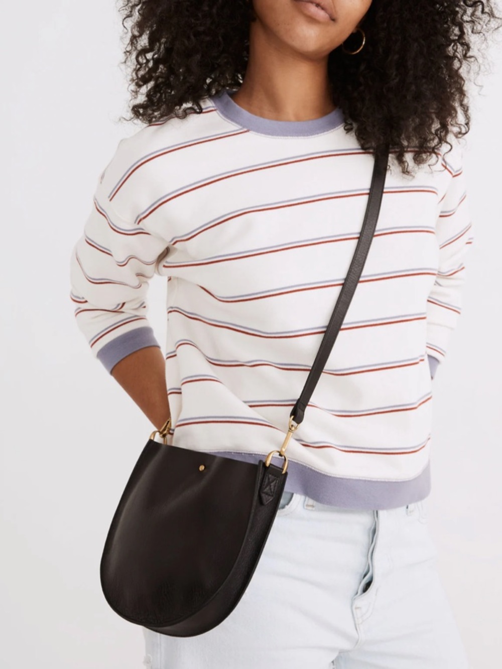 Madewell Small Transport Saddlebag in True Black - Picture 5 of 7